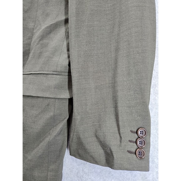 Missoni Men's Olive Green 42L Three Button Blazer Birdseye Made In Italy - Picture 3 of 11